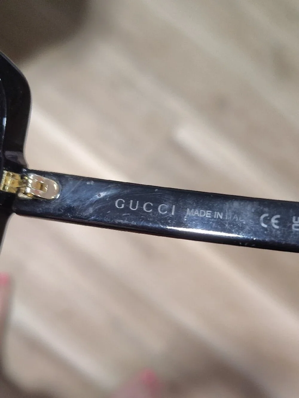 Gucci Black Oversized Square Women's Sunglasses